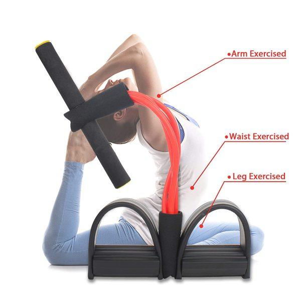 Foot Pedal Resistance Band Elastic Sit-up Pull Rope Yoga Fitness Gym - PAK