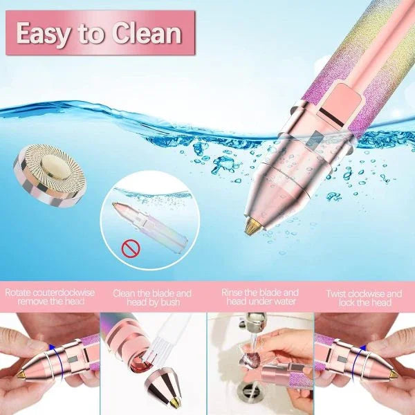2 In 1 Hair Remover  Eyebrow Trimmer For Women - PAK