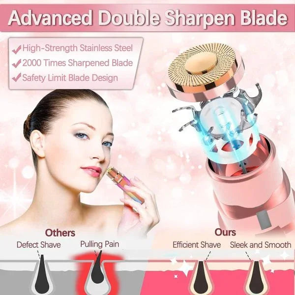 2 In 1 Hair Remover  Eyebrow Trimmer For Women - PAK