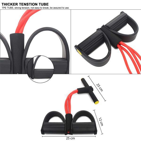 Foot Pedal Resistance Band Elastic Sit-up Pull Rope Yoga Fitness Gym - PAK