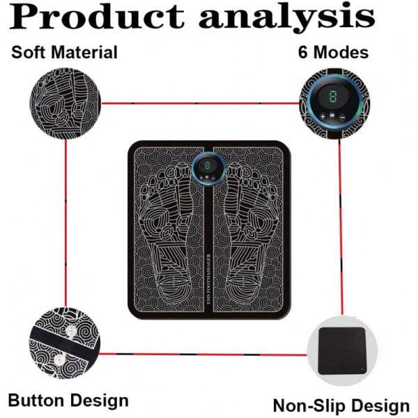 Electric EMS Foot Massager Mat: Relaxation & Muscle Relief - PAK
