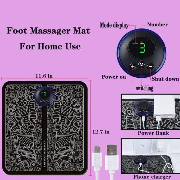 Electric EMS Foot Massager Mat: Relaxation & Muscle Relief - PAK