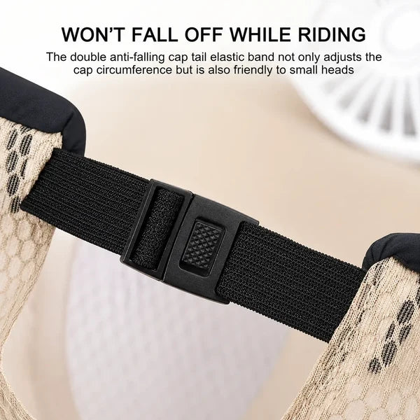 Solar Fan Cap with Rechargeable Battery