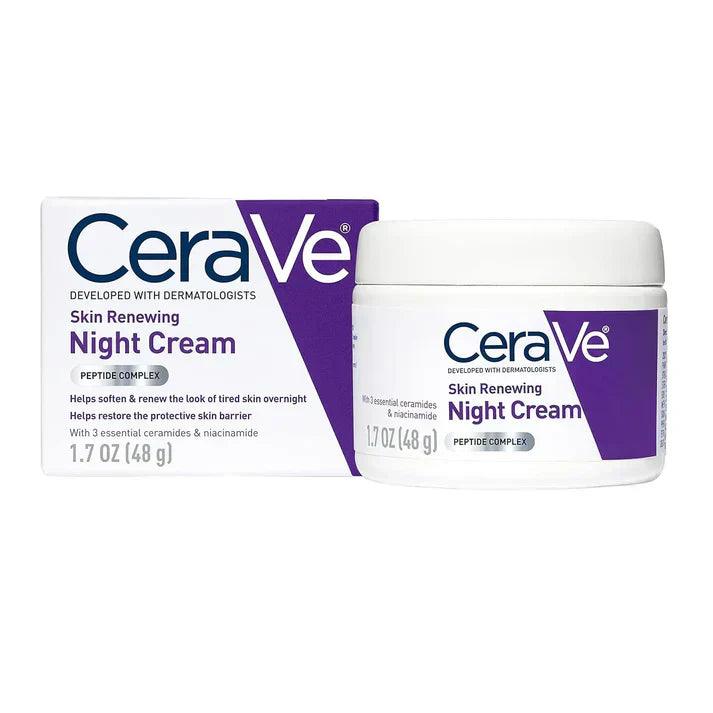 PAK BEAUTIFY CeraVe 4-in-1 skincare kit with night cream, sunblock, cleanser, and serum for radiant skin in a cream form.