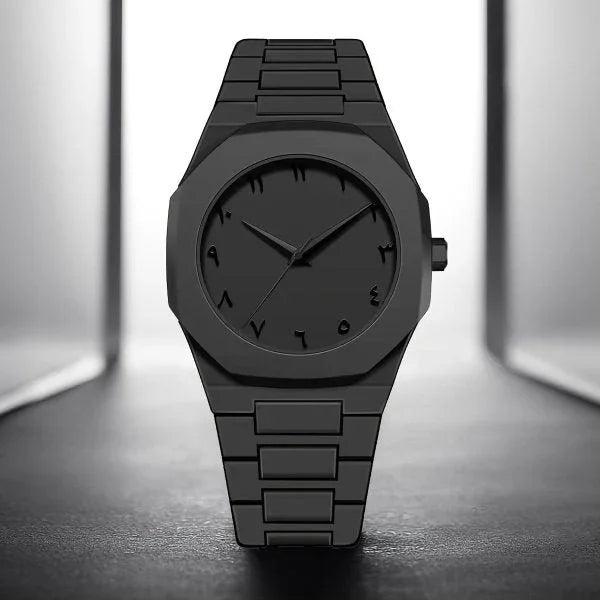 Full Black Aura Quartz Watch – Lightweight Design, , Premium Quality & Finish – Best Quality Analog Watch For Boys – Watch For Men | Full Black Color Watch - PAK