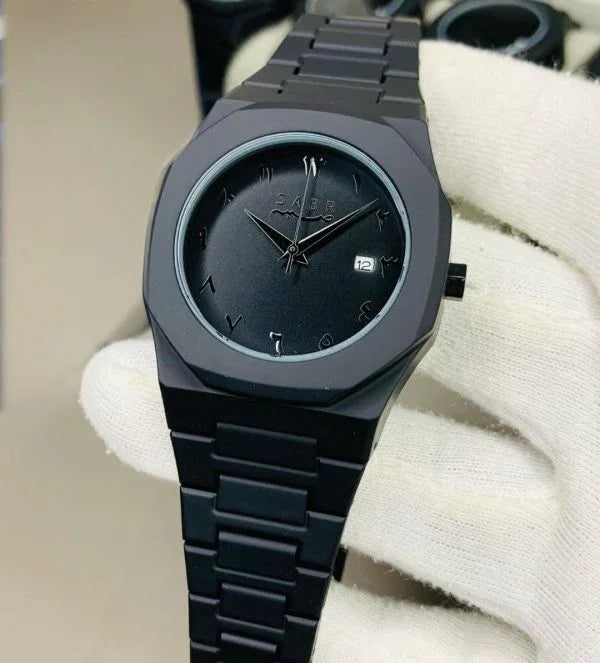 Full Black Aura Quartz Watch – Lightweight Design, , Premium Quality & Finish – Best Quality Analog Watch For Boys – Watch For Men | Full Black Color Watch - PAK